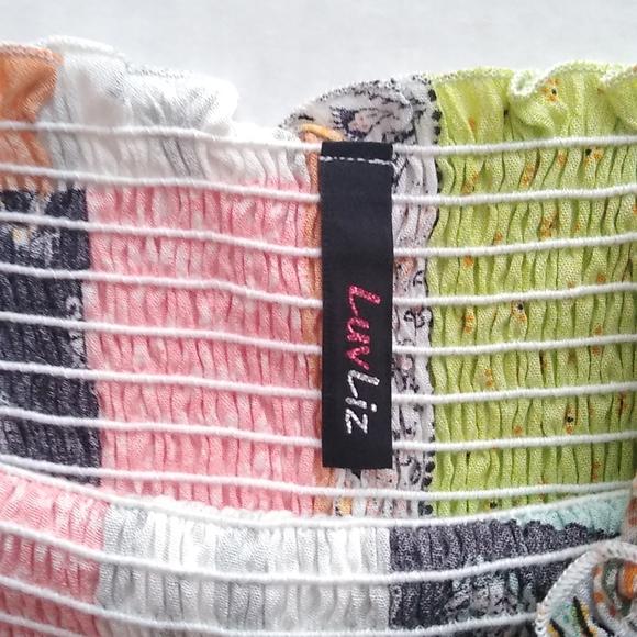 Smocked Patchwork Top/Peasant Top - Picture 5 of 9